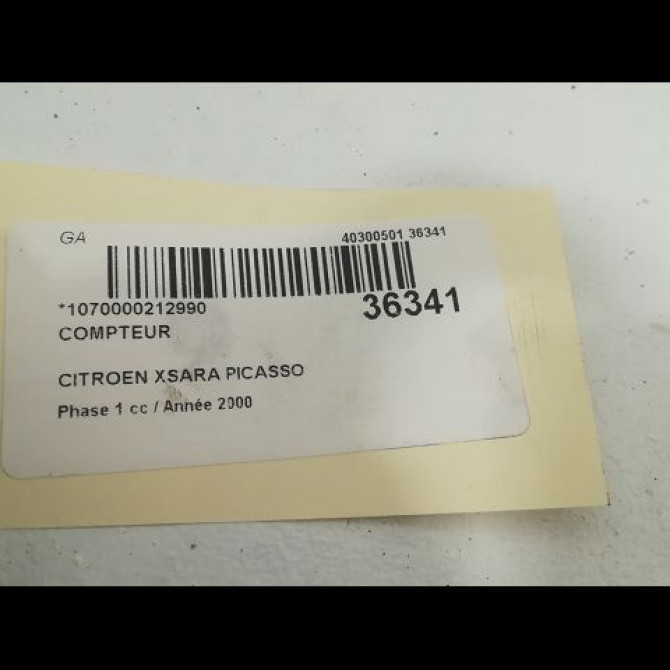 Compteur occasion CITROEN XSARA PICASSO Phase 1 12-1999->02-2004 1.8i 16v 610541 3