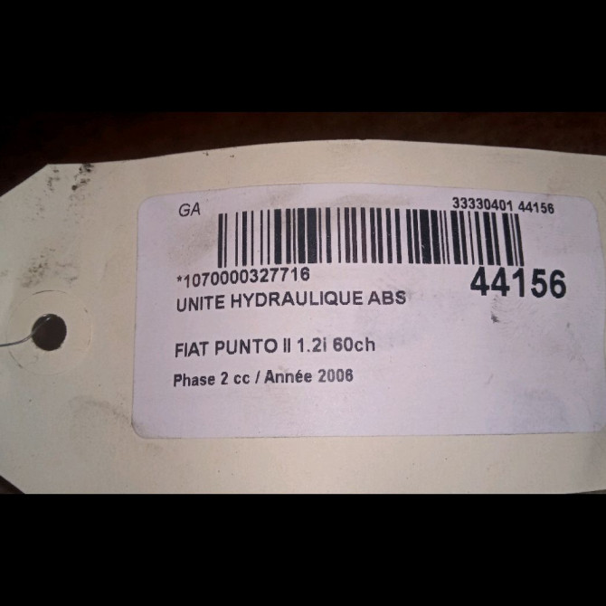 Unité hydraulique ABS occasion FIAT PUNTO II Phase 2 05-2003->10-2009 1.2i 60ch 71719584 7