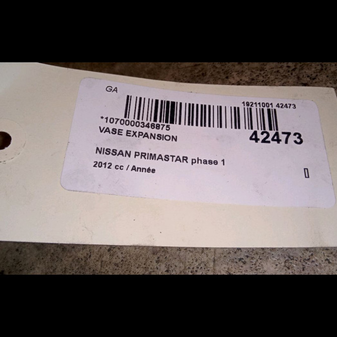 Vase expansion occasion NISSAN PRIMASTAR phase 1 08-2006->... 2171000QAD 3