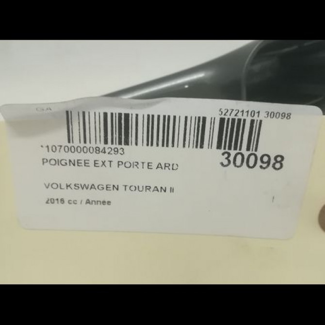 Poignee ext porte ard occasion VOLKSWAGEN TOURAN III Phase 1 06-2015->... 5TA837206AGRU 3