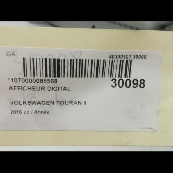 Afficheur digital occasion VOLKSWAGEN TOURAN III Phase 1 06-2015->... 4