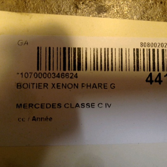 Boitier xenon phare g occasion MERCEDES CLASSE C IV 4