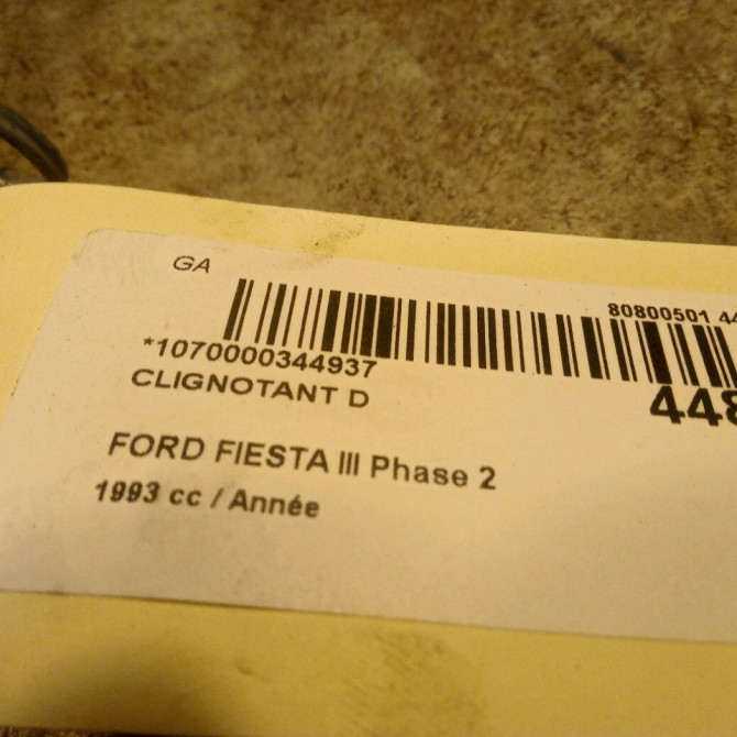 Clignotant droit occasion FORD FIESTA III Phase 2 01-1994->10-1996 3