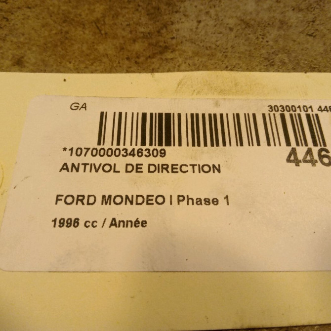 Antivol de direction occasion FORD MONDEO I Phase 1 01-1993->09-1996 2