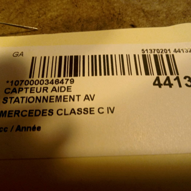 Capteur aide stationnement av occasion MERCEDES CLASSE C IV 4
