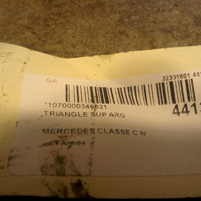 Triangle sup arg occasion MERCEDES CLASSE C IV 2