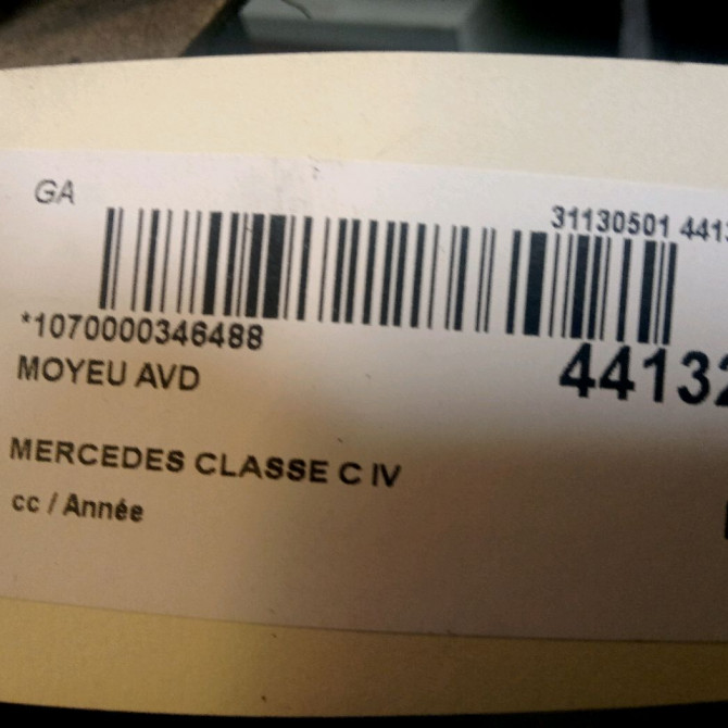 Moyeu avd occasion MERCEDES CLASSE C IV 2053340400 3