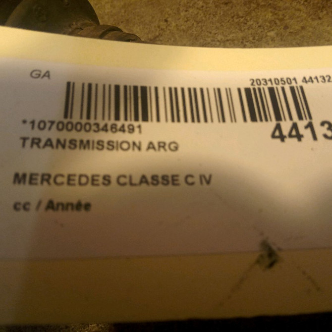 Transmission arrière gauche occasion MERCEDES CLASSE C IV 2053504019 3