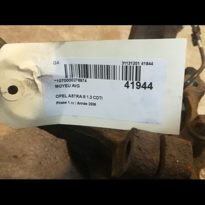 Moyeu avg occasion OPEL ASTRA III ASTRA III Phase 1 2004-04-01->2006-12-31 1.3 CDTI 93178652 3