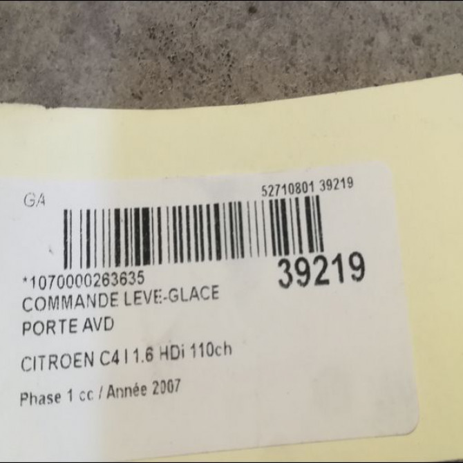 Commande lève-glace porte avant droite occasion CITROEN C4 I Phase 1 11-2004->07-2008 1.6 HDi 110ch 6554HF 3