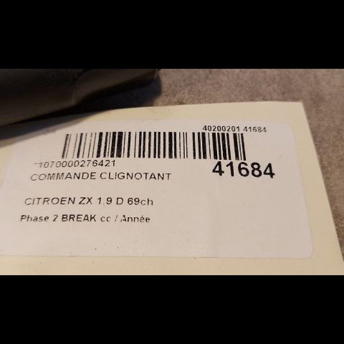 Commande clignotant occasion CITROEN ZX Phase 2 BREAK 07-1994->06-1998 1.9 D 69ch 96049667ZL 3