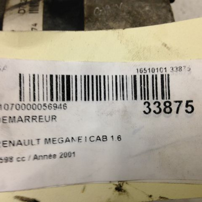 Démarreur occasion RENAULT MEGANE I Phase 2 03-1999->06-2003 1.6 16v 8200266777 5