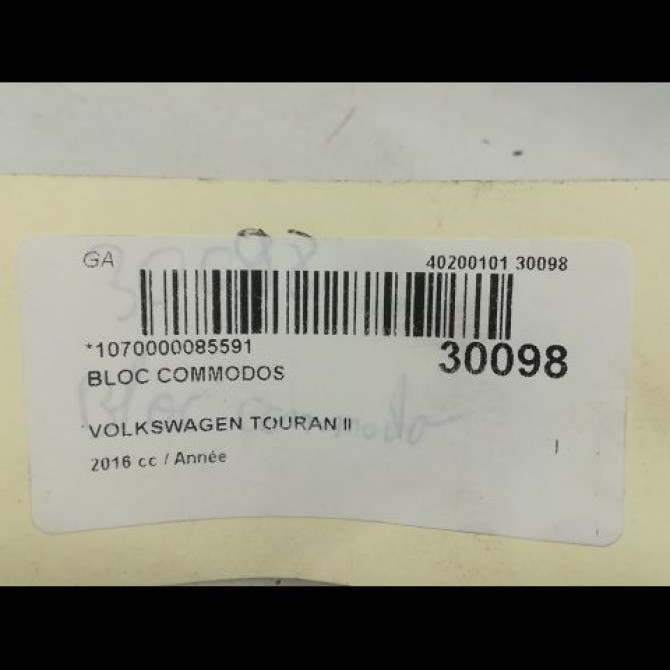 Bloc commodos occasion VOLKSWAGEN TOURAN III Phase 1 06-2015->... 5Q0953513AMIGI 7