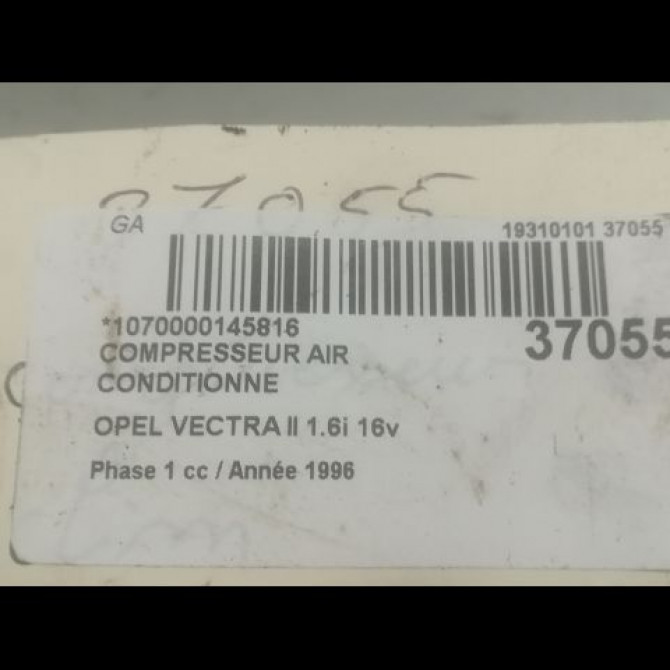 Compresseur air conditionne occasion OPEL VECTRA II Phase 1 11-1995->02-1999 1.6i 16v 1135324 3