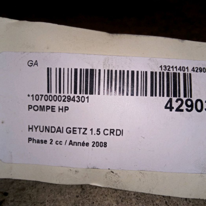 Pompe hp occasion HYUNDAI GETZ Phase 2 11-2005->10-2010 1.5 CRDI 88ch 331002A420 5