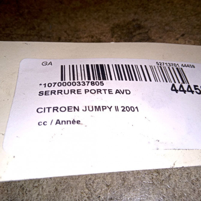 Serrure porte avd occasion PEUGEOT EXPERT I Phase 1 10-1995->12-2003 9136K2 3