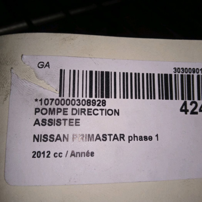 Pompe direction assistee occasion NISSAN PRIMASTAR phase 1 08-2006->... 4911000Q2M 4