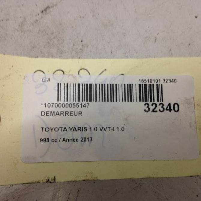 Démarreur occasion TOYOTA YARIS III YARIS III Phase 1 2011-03-01->2015-04-30 281000Q081 5