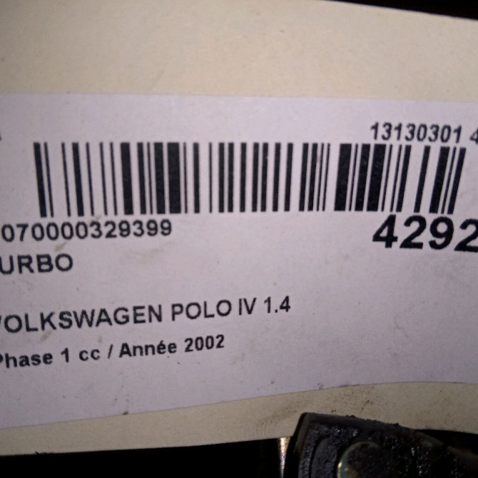 Turbo occasion VOLKSWAGEN POLO IV Phase 1 01-2002->05-2005 1.4 TDI 75ch 45145701J 5