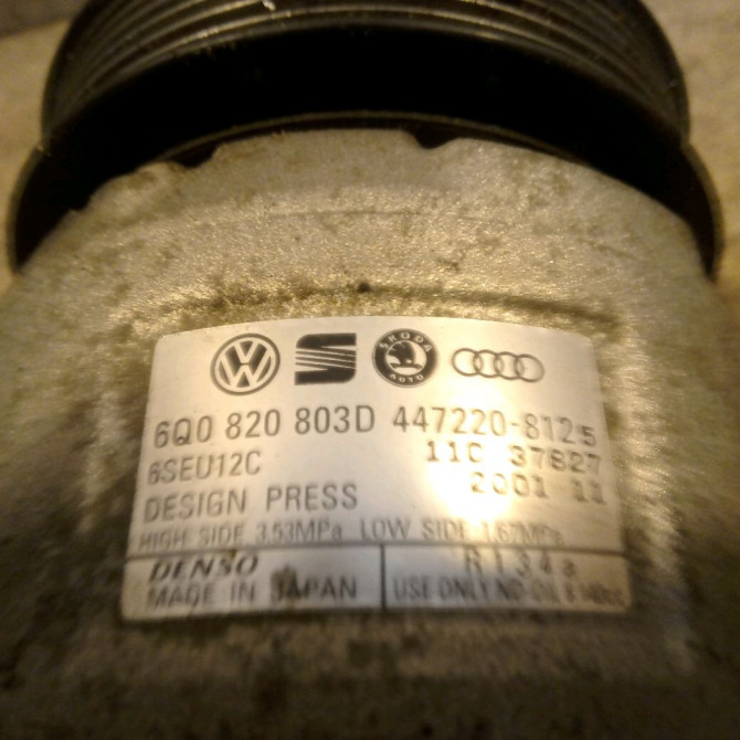 Compresseur air conditionne occasion VOLKSWAGEN POLO IV Phase 1 01-2002->05-2005 1.4 TDI 75ch 6Q0820803DX 4