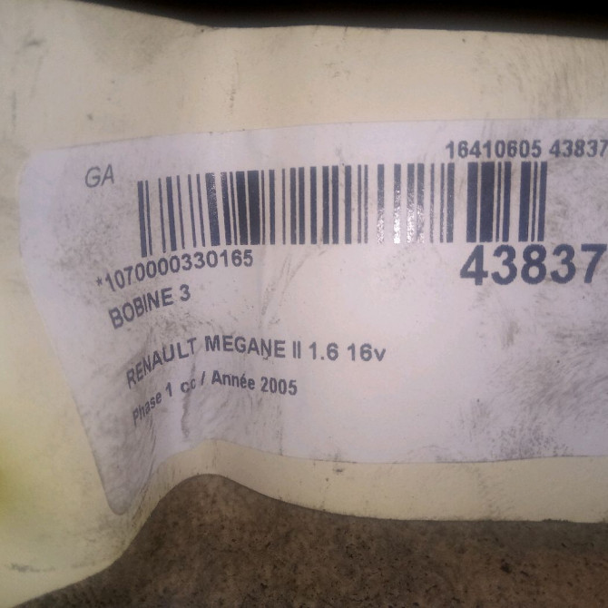 occasion RENAULT MEGANE II Phase 1 09-2003->12-2005 1.6 16v 2