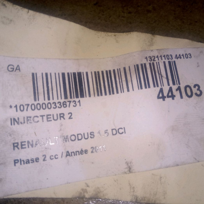 occasion RENAULT MODUS Phase 2 01-2008->12-2012 1.5 DCI 75ch 8200790162 2