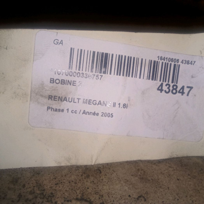 occasion RENAULT MEGANE II Phase 1 09-2003->12-2005 1.6i 113ch 2