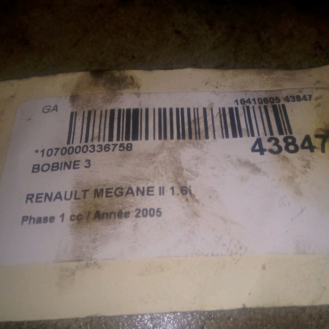 occasion RENAULT MEGANE II Phase 1 09-2003->12-2005 1.6i 113ch 2