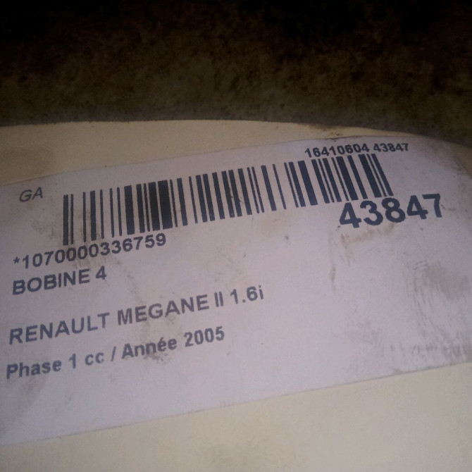 occasion RENAULT MEGANE II Phase 1 09-2003->12-2005 1.6i 113ch 2