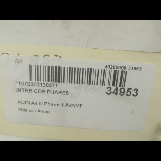 Interrupteur commande de phares occasion AUDI A4 II Phase 2 09-2004->04-2008 4E0953513K4PK 3