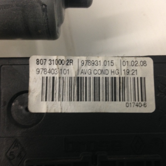 Mecanisme+moteur leve-glace avg occasion RENAULT LAGUNA III Phase 1 ESTATE 10-2007->10-2010 2.0 DCI 130ch 807010002R 4