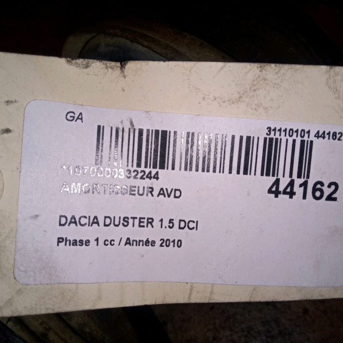 Amortisseur avant droit occasion DACIA DUSTER Phase 1 03-2010->12-2013 1.5 DCI 110ch 543026656R 4