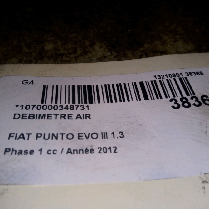 Debimetre air occasion FIAT PUNTO EVO III Phase 1 10-2009->12-2013 1.3 MULTIJET 75ch 3