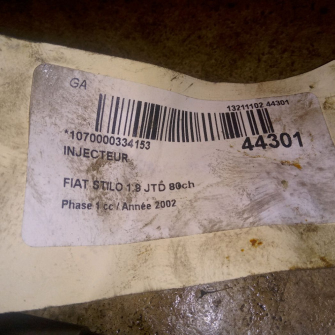 Injecteur occasion FIAT STILO Phase 1 10-2001->09-2007 1.9 JTD 80ch 55187290 2