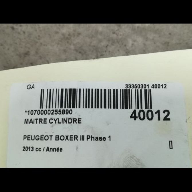 Maitre cylindre occasion PEUGEOT BOXER III Phase 1 06-2006->... 4601T6 2