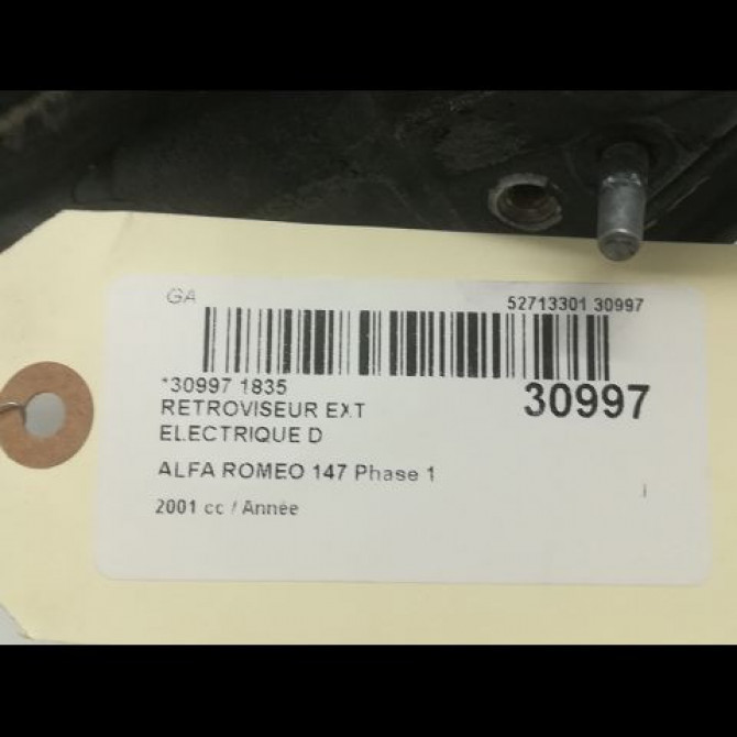 Retroviseur exterieur electrique droit occasion ALFA ROMEO 147 Phase 1 09-2000->09-2004 735294282 3