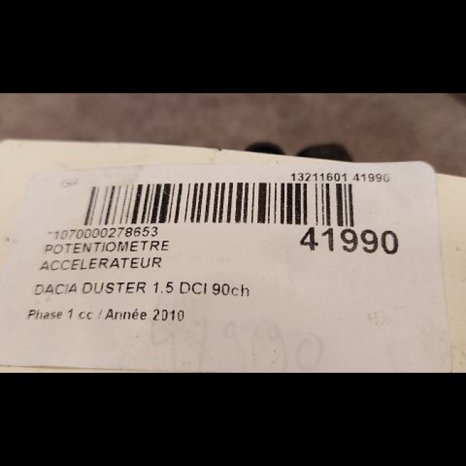 Potentiometre accelerateur occasion DACIA DUSTER Phase 1 03-2010->12-2013 1.5 DCI 90ch 3