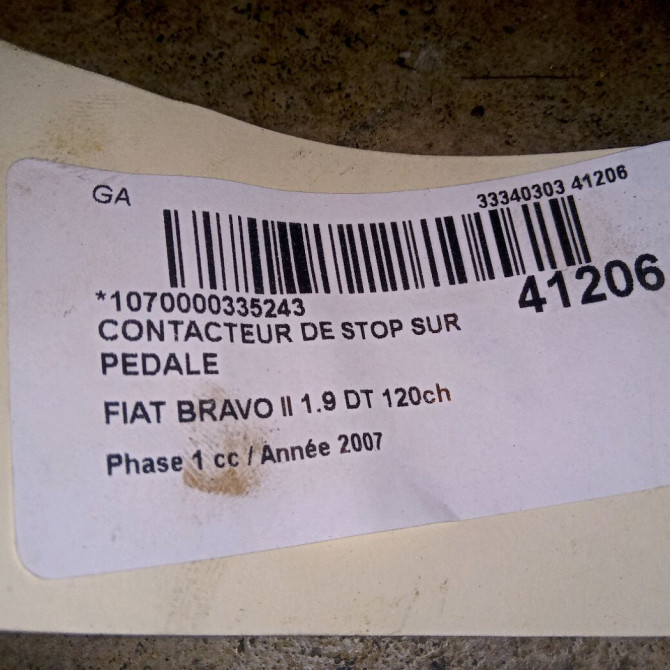occasion FIAT BRAVO II BRAVO II Phase 1 2007-03-01->2011-12-31 1.9 DT 120ch 3