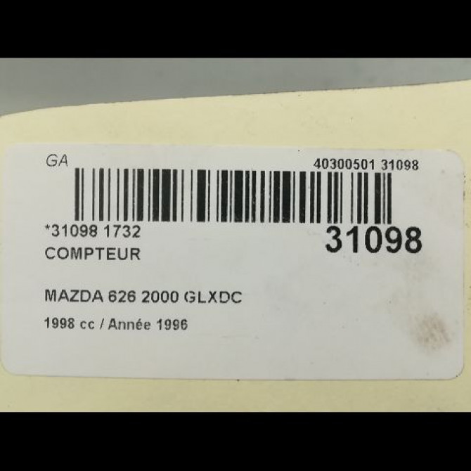 Compteur occasion MAZDA 626 II Phase 3 11-1987->01-1992 6