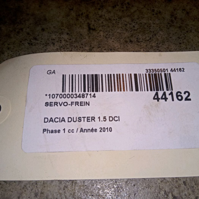Servo-frein occasion DACIA DUSTER Phase 1 03-2010->12-2013 1.5 DCI 110ch 472100759R 3