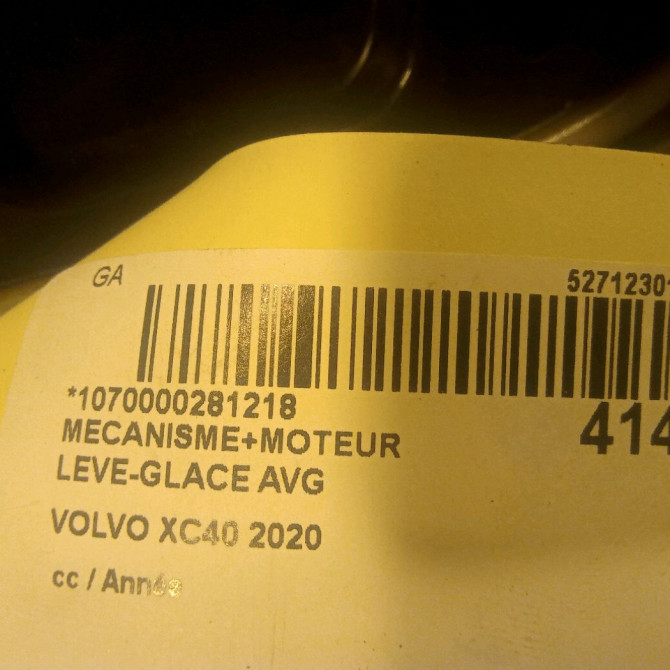 Mecanisme+moteur leve-glace avg occasion VOLVO XC40 30747091 3