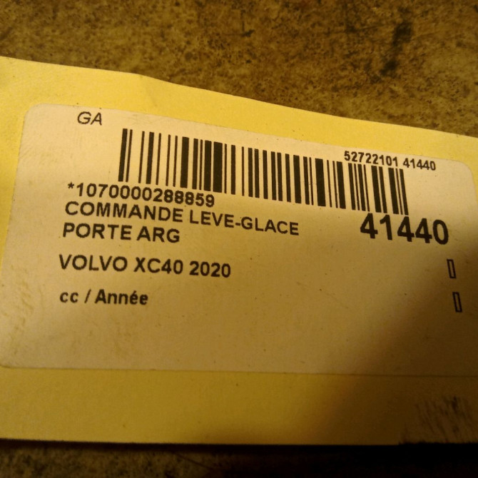 Commande leve-glace porte arrière gauche occasion VOLVO XC40 32279486 3