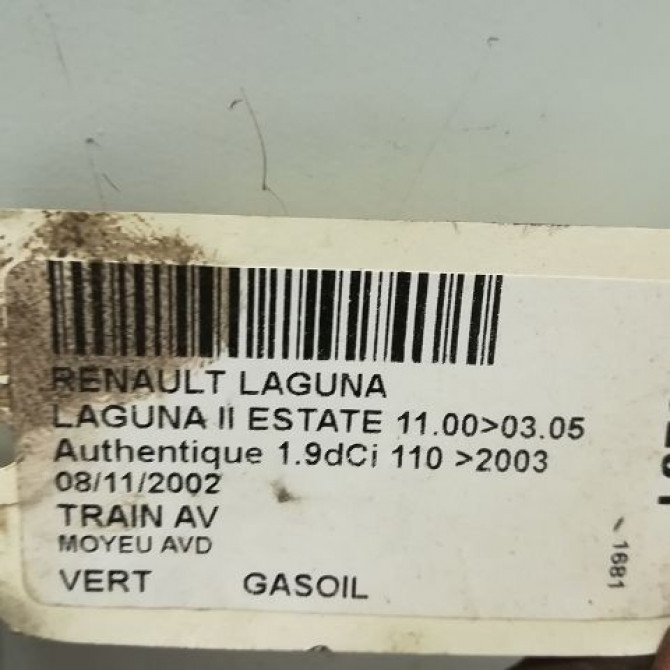 Moyeu avd occasion RENAULT LAGUNA II Phase 1 11-2000->03-2005 402102084R 3