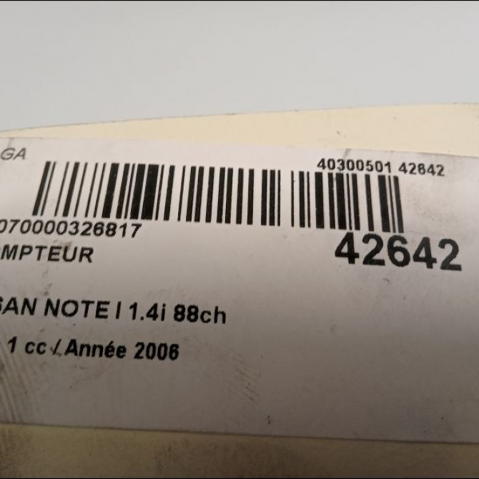 Compteur occasion NISSAN NOTE I Phase 1 03-2006->03-2009 1.4i 88ch 248109U20C 3