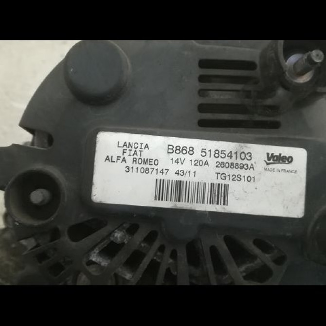 Alternateur occasion FIAT PUNTO EVO III Phase 1 10-2009->12-2013 1.3 MULTIJET 75ch 51854103 2