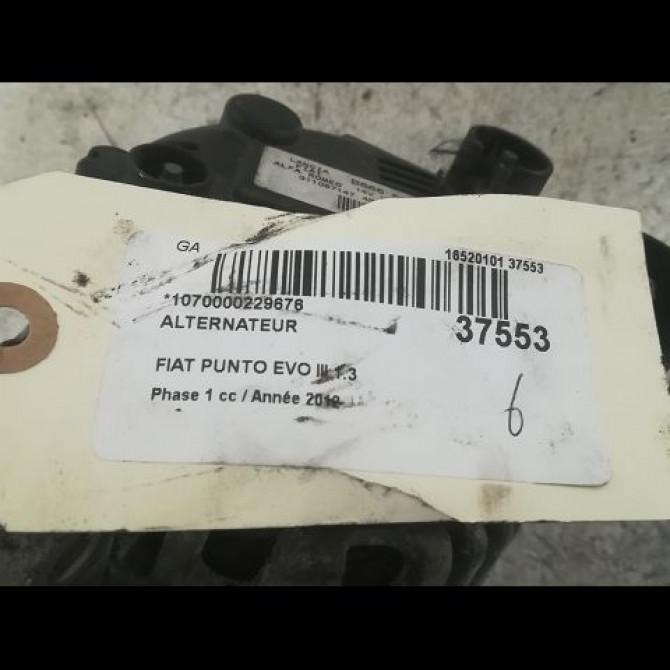 Alternateur occasion FIAT PUNTO EVO III Phase 1 10-2009->12-2013 1.3 MULTIJET 75ch 51854103 3