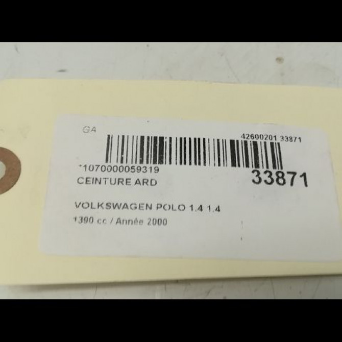 Ceinture arrière droite occasion VOLKSWAGEN POLO III Phase 2 11-1999->12-2001 1.4 6N0857806AHZP 4