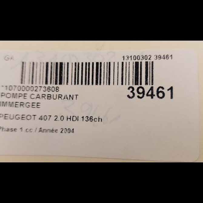 Pompe à carburant immergée occasion PEUGEOT 407 Phase 1 04-2004->07-2008 2.0 HDI 136ch 1525CW 3