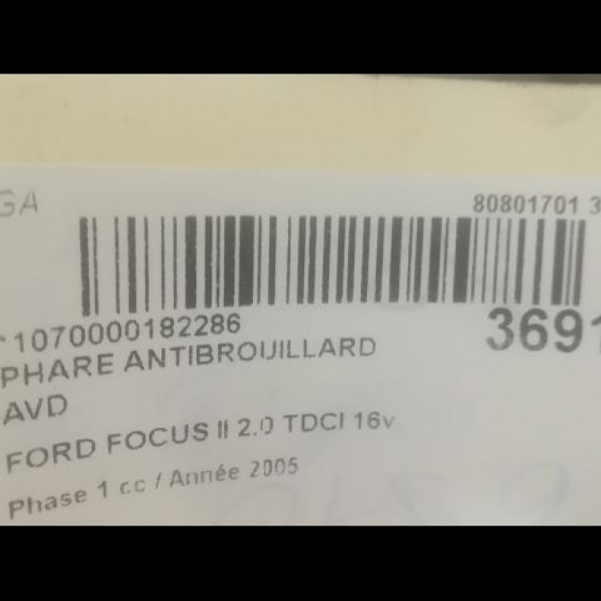 Phare antibrouillard avant droit occasion FORD FOCUS II Phase 1 09-2004->12-2007 2.0 TDCI 16v 135ch 1481005 3