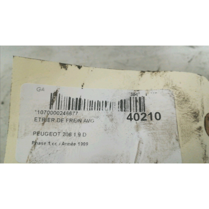 Etrier de frein avant gauche occasion PEUGEOT 206 Phase 1 09-1998->03-2009 1.9 D 4400K5 3